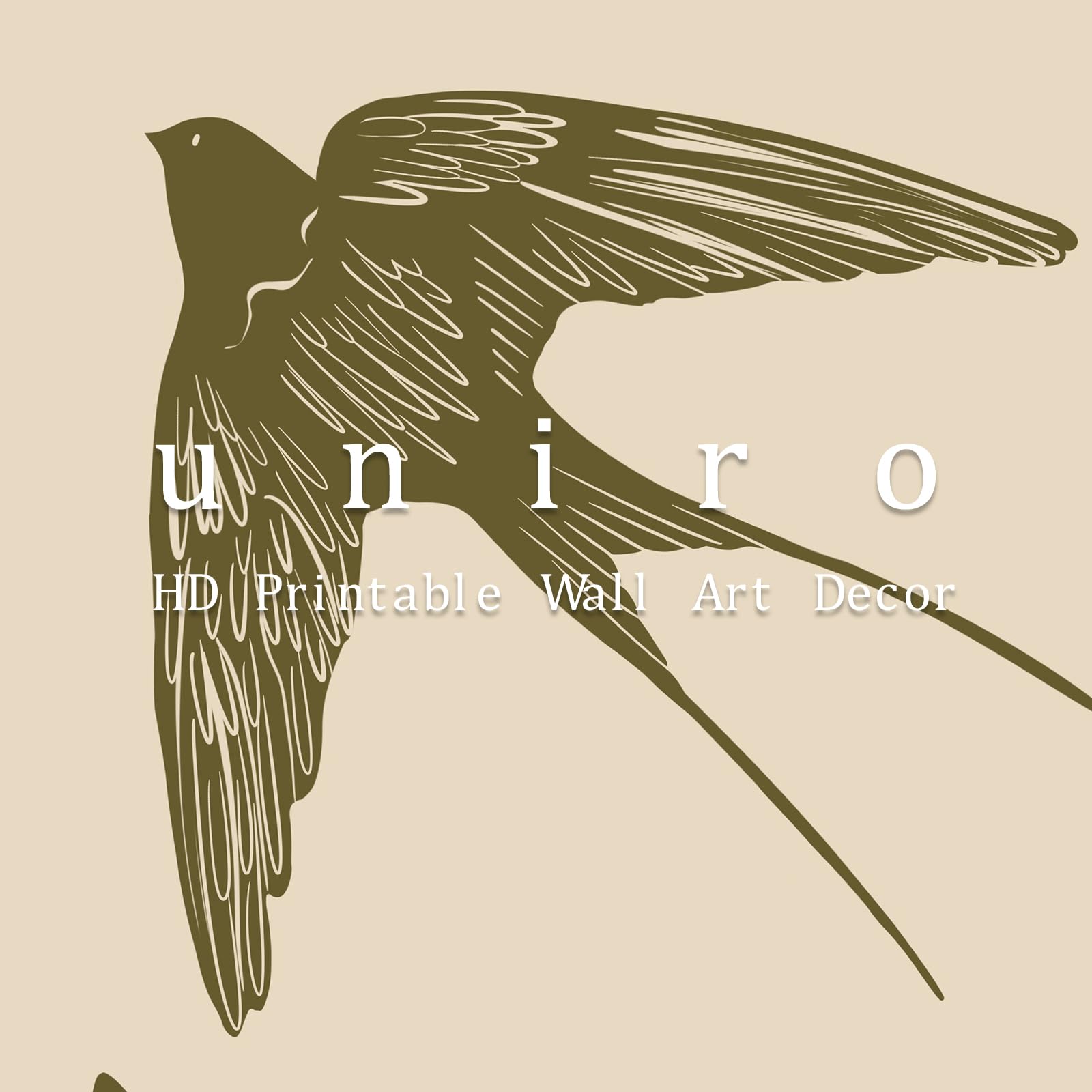 Amazon.com: uniro Vintage Swallow Wall Art Cute Bird Canvas Prints